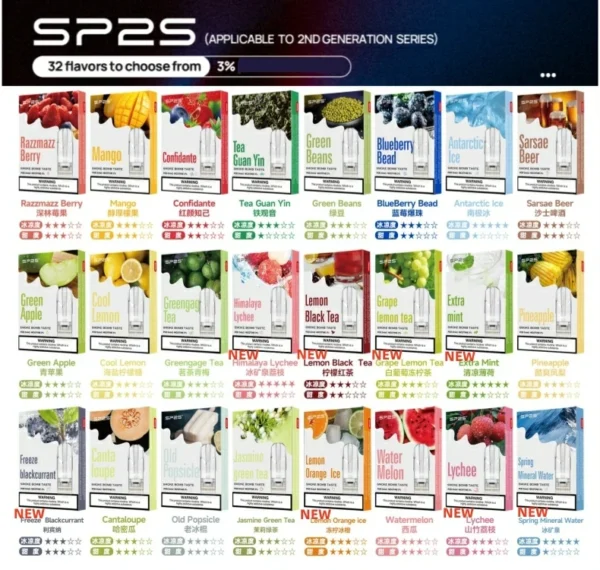 SP2煙彈 透明彈 替換彈煙油 霧化菸彈 SP2S思博瑞 一代通用 3顆入：圖片 2