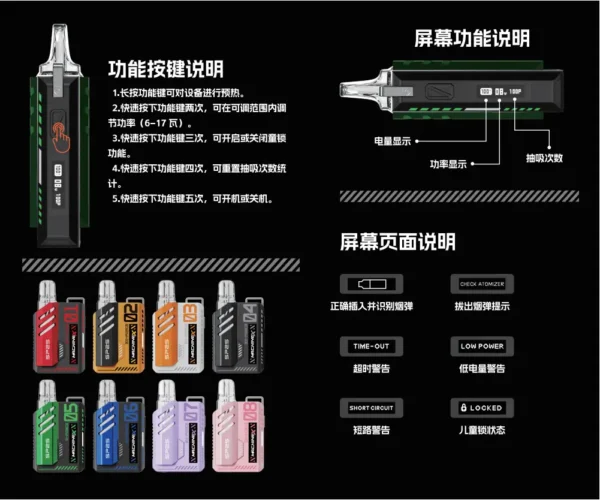 SP2 MAX主機 思博瑞方塊 霧化主機 電子煙桿 8色可選 專機專彈：圖片 4